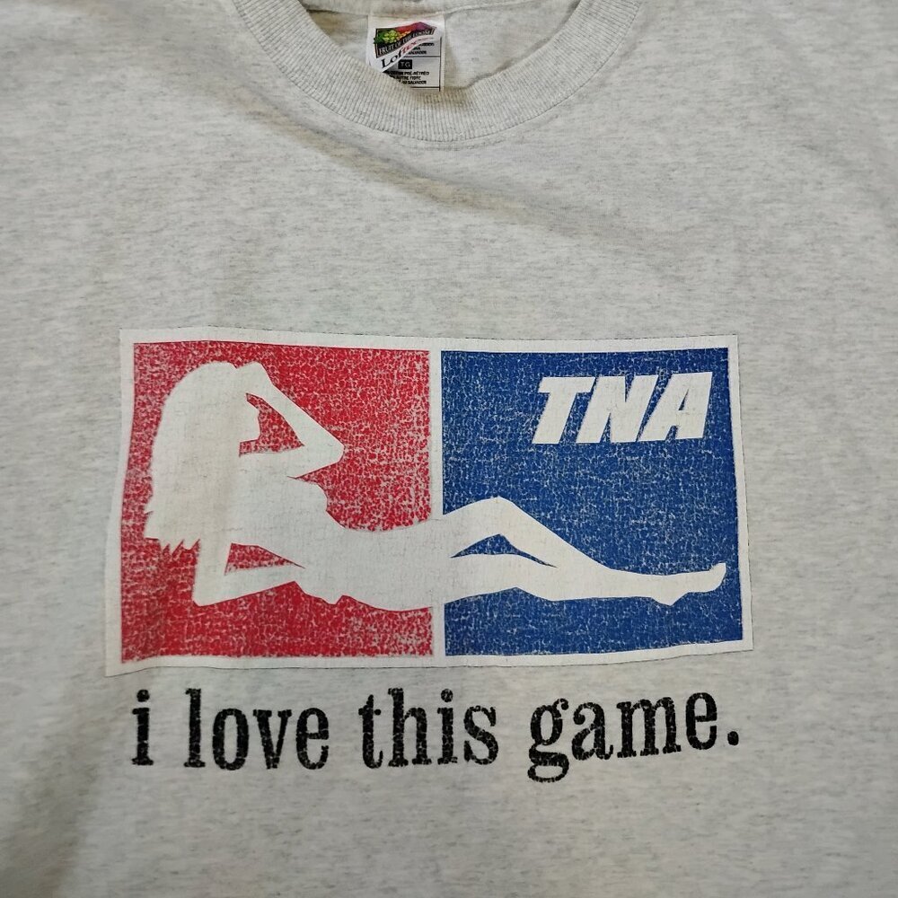 Vintage Y2K TNA I Love This Game NBA Logo Parody T-Shirt